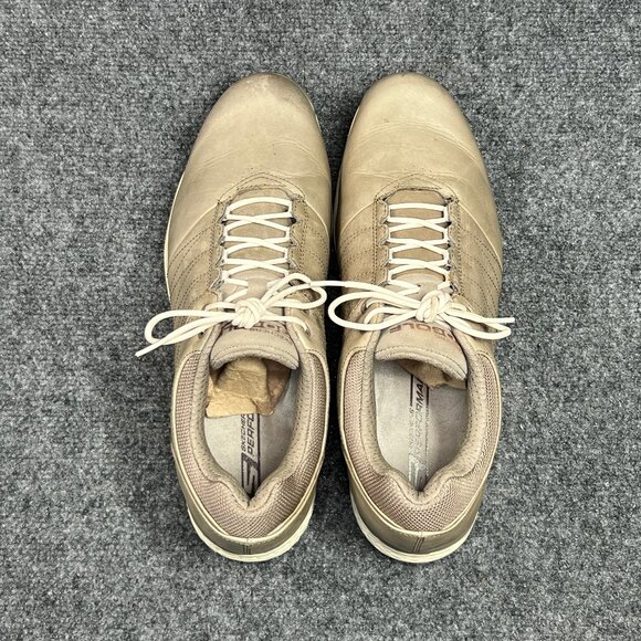 Skechers Go Golf Elite 2 Spikeless Golf Shoes Mens Size 11.5 Tan Leather Sneaker - Picture 8 of 11